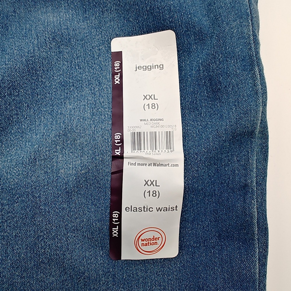 Jeggings NWT Wonder Nation Girls XXL 18 Pull On Elastic Waist Stretch‎ Jeans - Picture 6 of 7